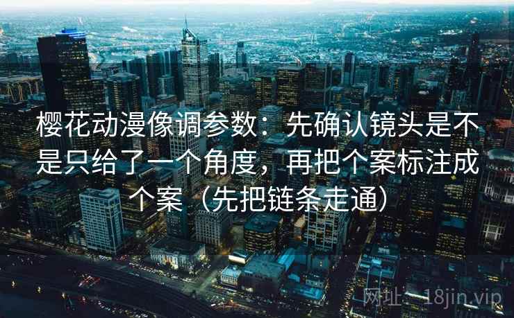 樱花动漫像调参数:先确认镜头是不是只给了一个角度,再把个案标注成个案(先把链条走通) 第2张 樱花动漫像调参数:先确认镜头是不是只给了一个角度,再把个案标注成个案(先把链条走通) 第2张