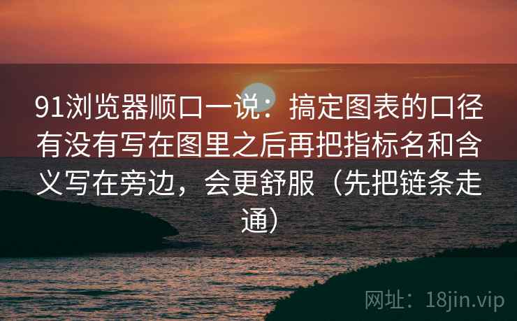 91浏览器顺口一说:搞定图表的口径有没有写在图里之后再把指标名和含义写在旁边,会更舒服(先把链条走通)